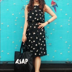 Zara black dress (flower pattern)